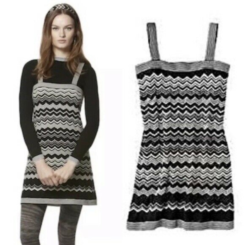 Missoni for target black and white dress knitted